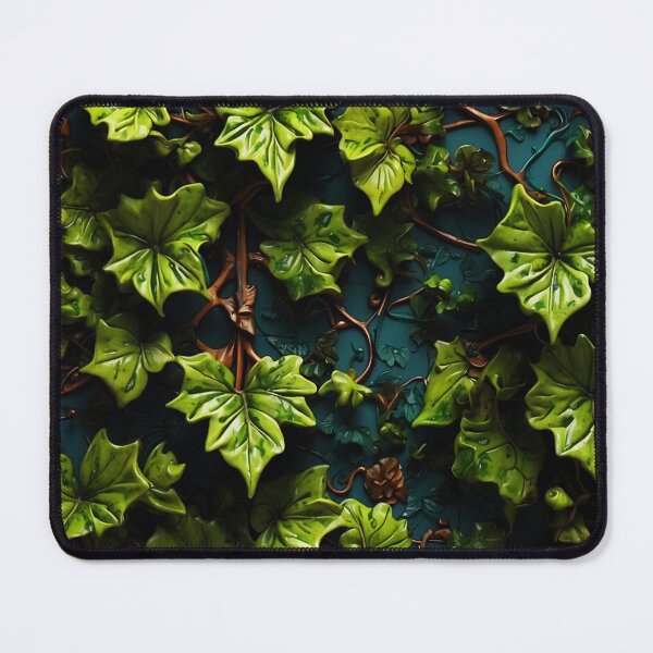 Item preview, Grunge Dark Green Poisonous Ivy Leaves Natural Décor designed and sold by SassyArtistry.