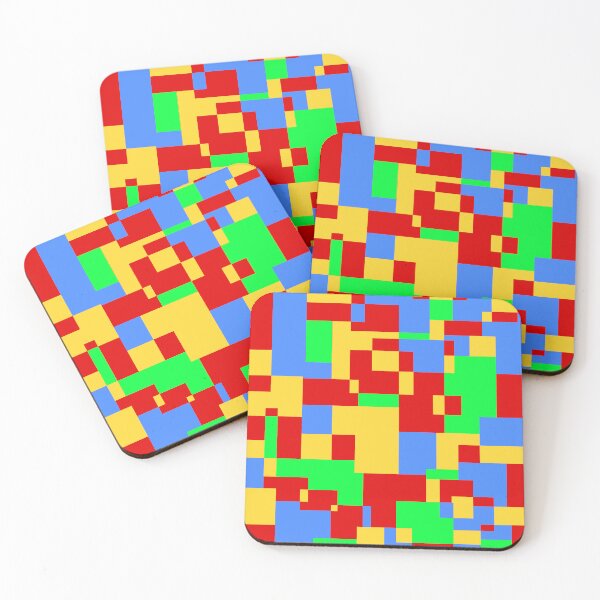Item preview, large colourful cubistic meadow  designed and sold by Depression-Art.