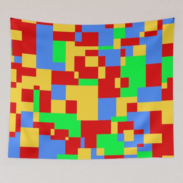 Item preview, large colourful cubistic meadow  designed and sold by Depression-Art.