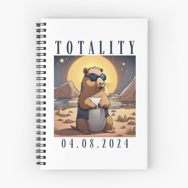 Item preview, Eclipse Watching Capybara Totality April 8, 2024 designed and sold by gillys.