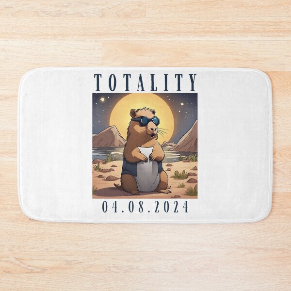 Item preview, Eclipse Watching Capybara Totality April 8, 2024 designed and sold by gillys.