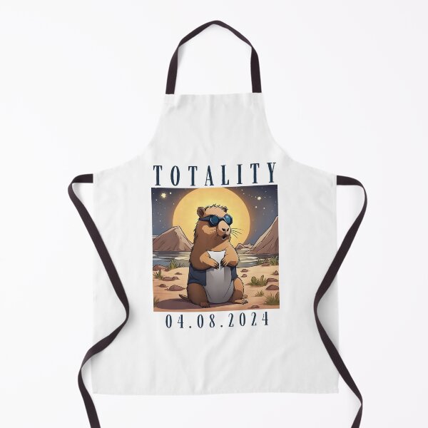 Item preview, Eclipse Watching Capybara Totality April 8, 2024 designed and sold by gillys.