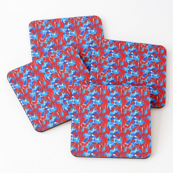 Item preview, Abstract Red and Blue Pattern designed and sold by calibrit.