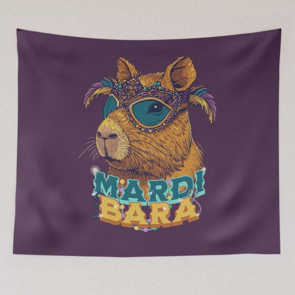 Item preview, Capybara Mardi Gras Celebration - Mardi Bara designed and sold by Sir Meow Meow.