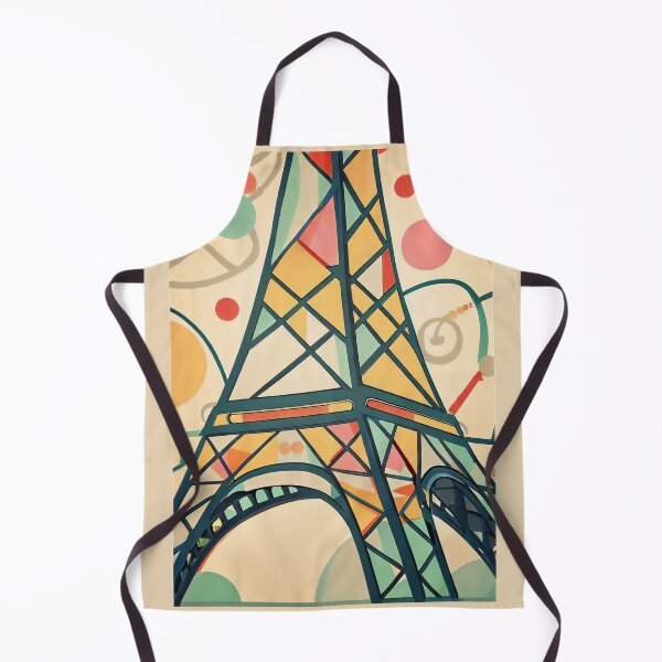 Item preview, Eiffel Tower Abstract Green and Beige MidCentury Art designed and sold by StudioEsMoncher.