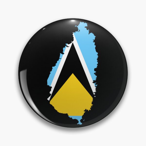 Item preview, Flag Map of Saint Lucia designed and sold by feether-store.