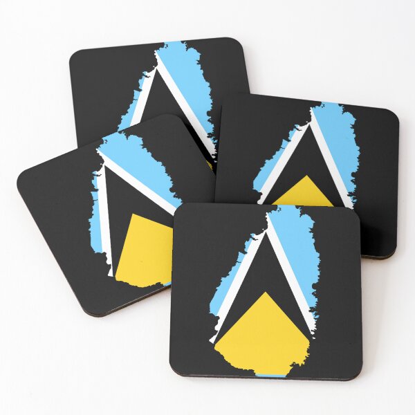 Item preview, Flag Map of Saint Lucia designed and sold by feether-store.