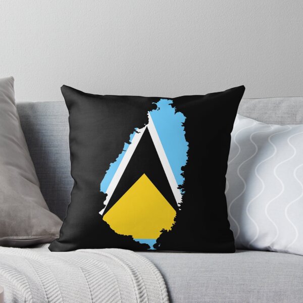 Item preview, Flag Map of Saint Lucia designed and sold by feether-store.