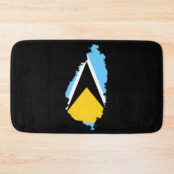 Item preview, Flag Map of Saint Lucia designed and sold by feether-store.