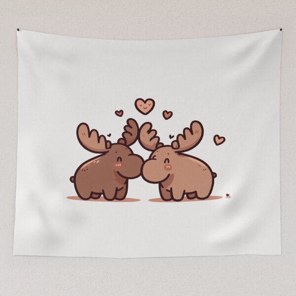 Item preview, Moose Couple Valentine's Day designed and sold by LemuellTrends.