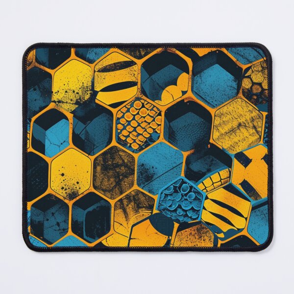 Item preview, Retro Futuristic Honeycomb Fusion - Abstract Geometric Pattern designed and sold by Nicholas Panek.
