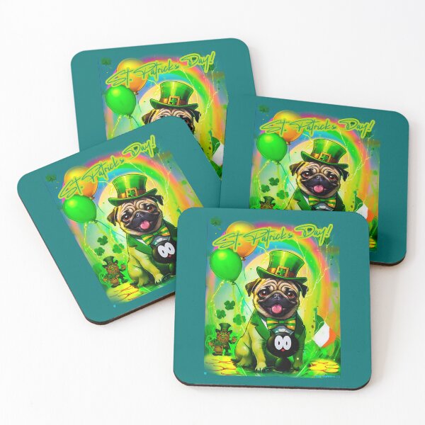 Item preview, Pug HAPPY HOLIDAYS 143 ST. PATRICKS DAY  designed and sold by RedBluffTraders.