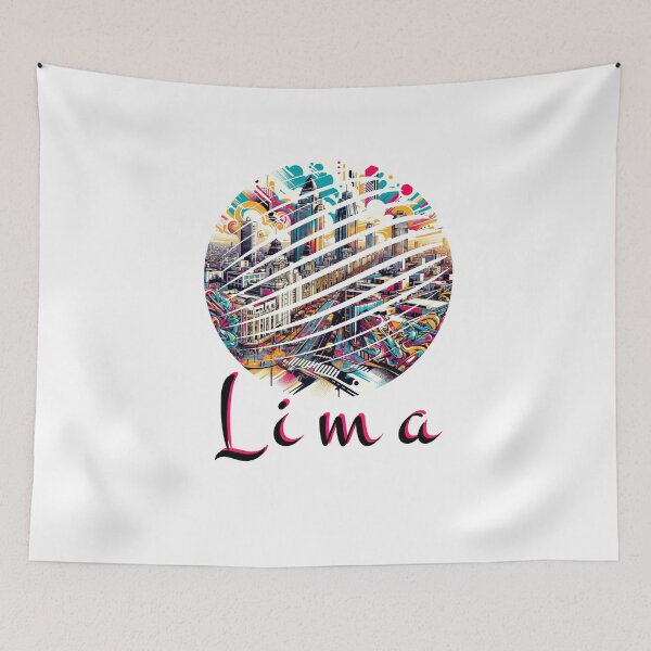 Item preview, Lima Peru Artistic Watercolor Downtown designed and sold by SambaStyles.