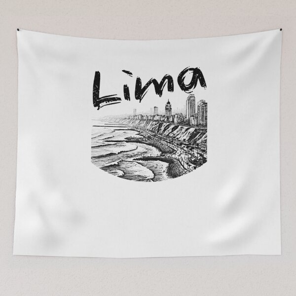 Item preview, Lima Peru Artistic Monochrome Seascape designed and sold by SambaStyles.