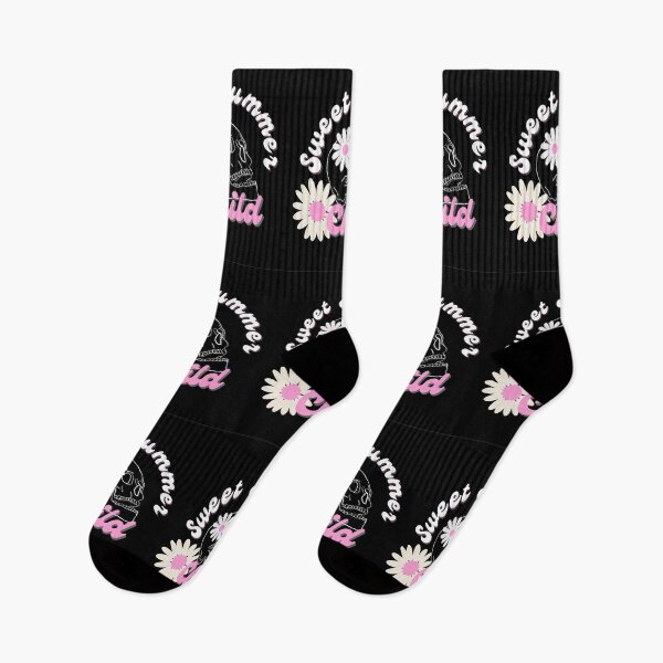 Item preview, Sweet Summer Child Pink and Black Skull and Daisy designed and sold by a-new-light.