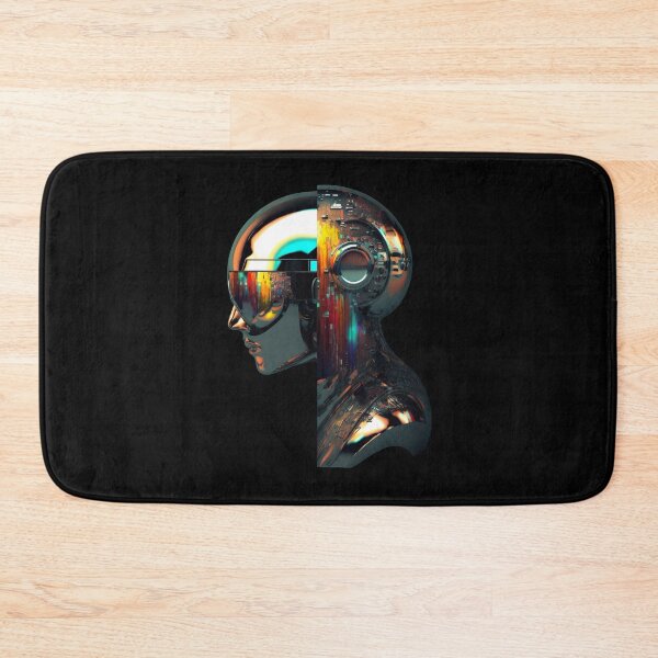 Item preview, Metallurgical Enigma: Surreal Chrome Headpiece Abstract designed and sold by iQuorra.