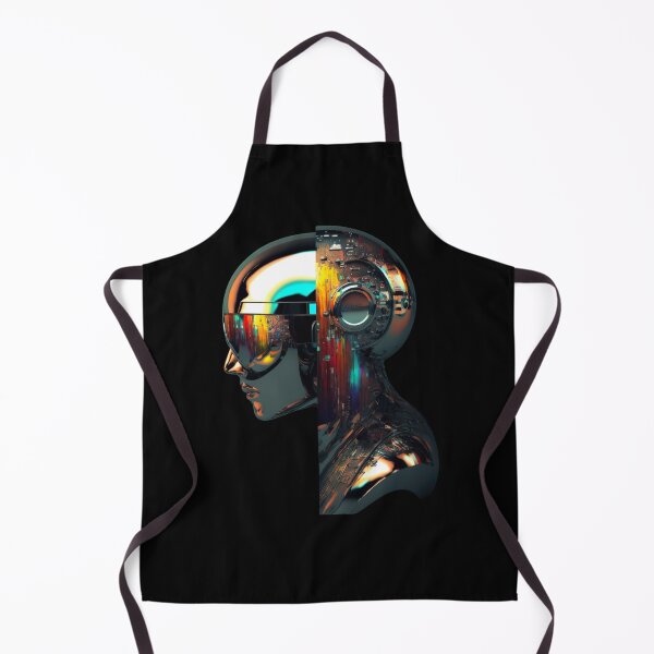 Item preview, Metallurgical Enigma: Surreal Chrome Headpiece Abstract designed and sold by iQuorra.