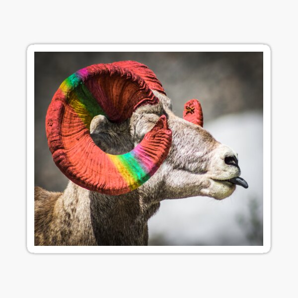 Item preview, Rainbow Bighorn Sheep designed and sold by zipzilla.