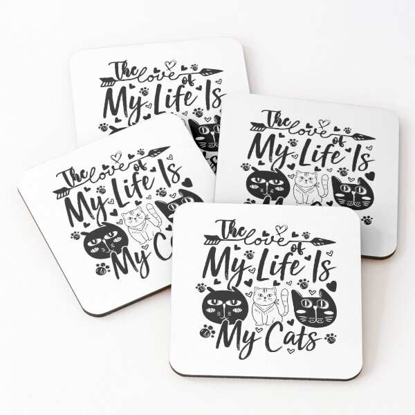 Item preview, The Love Of My Life Is My Cats, funny gift for Cat lover &  anti-valentine designed and sold by ArtByKatti.