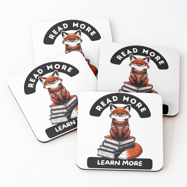 Item preview, Fox Read Book, Read More, Learn More, Fox sticker, a book-loving fox T-shirt designed and sold by Netroder.
