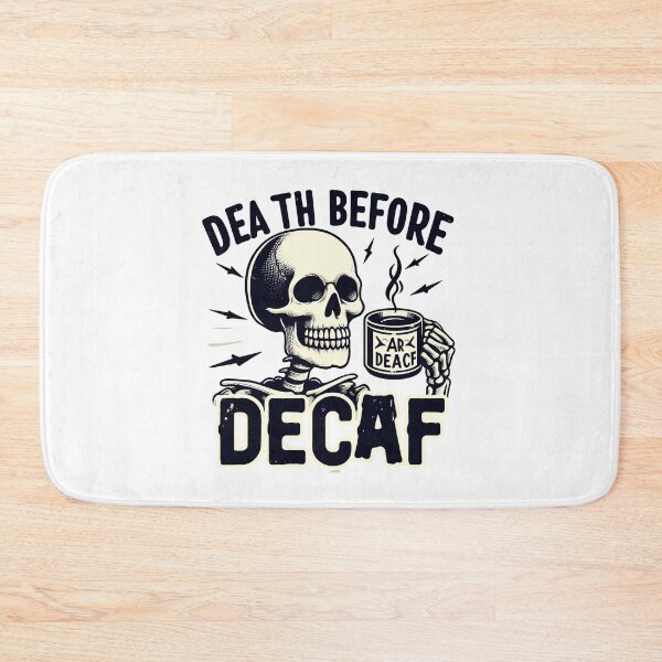 Item preview, Death Before Decaf designed and sold by OldSchoolRetro.