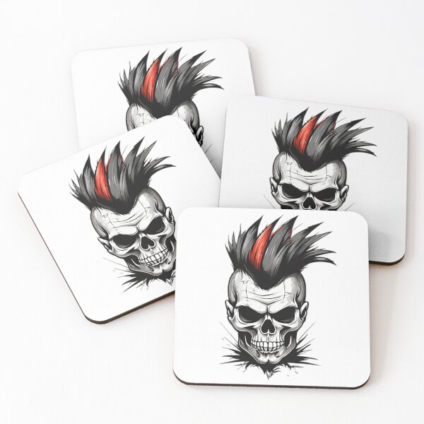 Item preview, Skull Mohawk designed and sold by MugsGrajau.