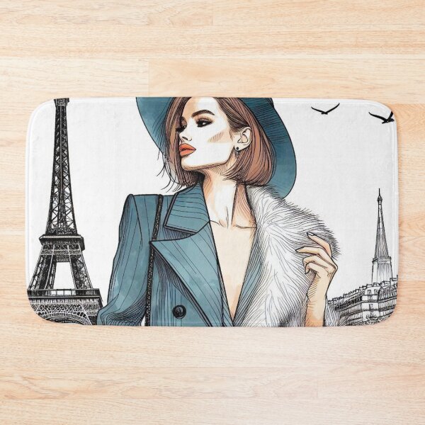 Item preview, Model in front of the Eiffel Tower. designed and sold by growing-mom.