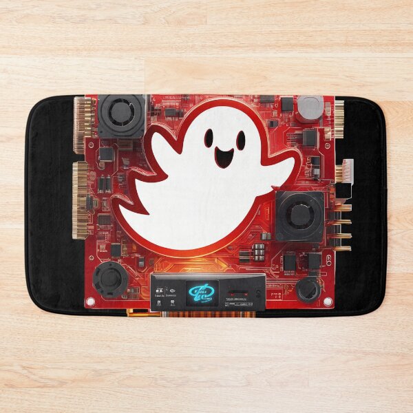 Item preview, Cheerful Presence: Friendly Mechanical Red Ghost designed and sold by Artedig.