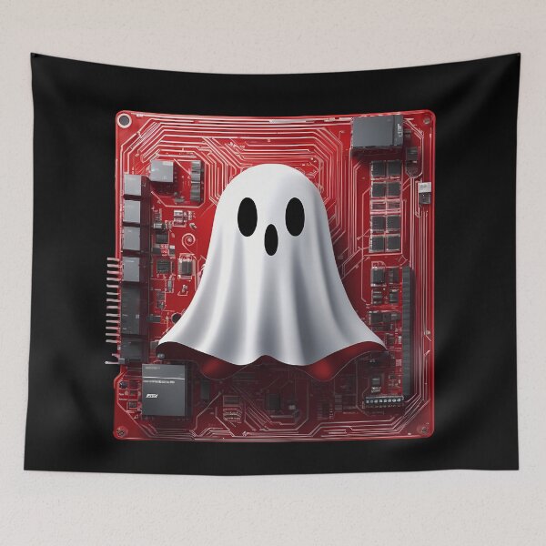 Item preview, Funny Face: The Smiling Red Ghost designed and sold by Artedig.