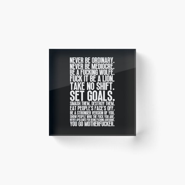 Fitness Quotes Acrylic Blocks for Sale