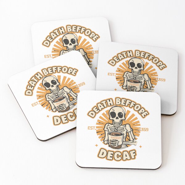 Item preview, Death Before Decaf designed and sold by OldSchoolRetro.