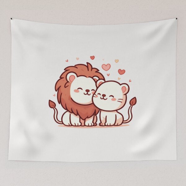 Item preview, Lion Couple Valentine's Day designed and sold by LemuellTrends.