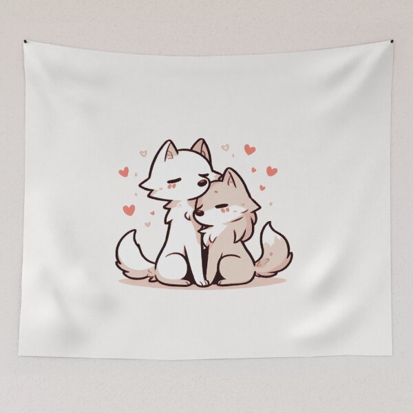 Item preview, Wolf Couple Valentine's Day designed and sold by LemuellTrends.