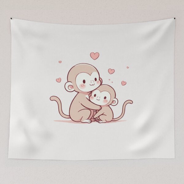 Item preview, Monkey Couple Valentine's Day designed and sold by LemuellTrends.
