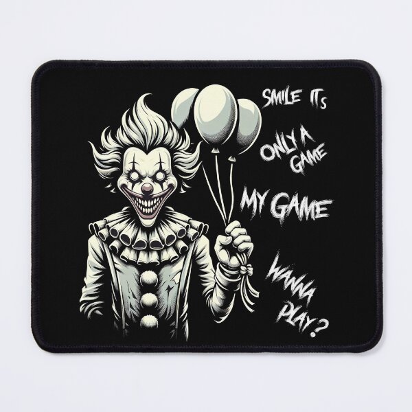 Item preview, Smile, It's Only a Game – My Game, Wanna Play?, Scary, Creepy, Spooky, Cute, Retro Clown designed and sold by shypixels.