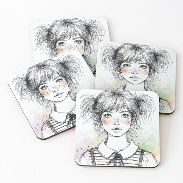 Item preview, Girl with freckles. designed and sold by growing-mom.