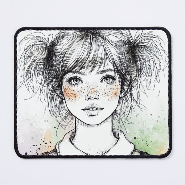 Item preview, Girl with freckles. designed and sold by growing-mom.