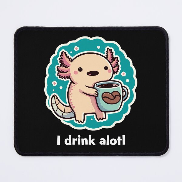 Item preview, Cute Axolotl Coffee Lover designed and sold by DinoKate.