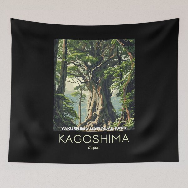 Item preview, A Vintage Travel Illustration of Yakushima National Park - Kagoshima - Japan designed and sold by GoodOldVintage.