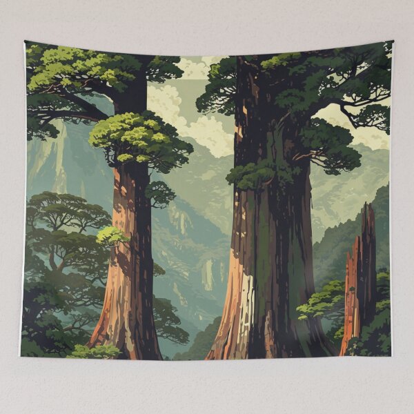 Item preview, A Vintage Travel Illustration of Yakushima National Park - Kagoshima - Japan designed and sold by GoodOldVintage.