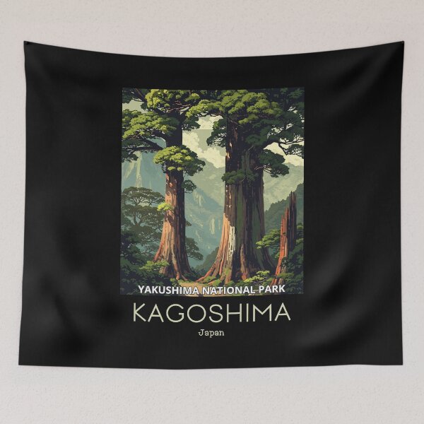 Item preview, A Vintage Travel Illustration of Yakushima National Park - Kagoshima - Japan designed and sold by GoodOldVintage.