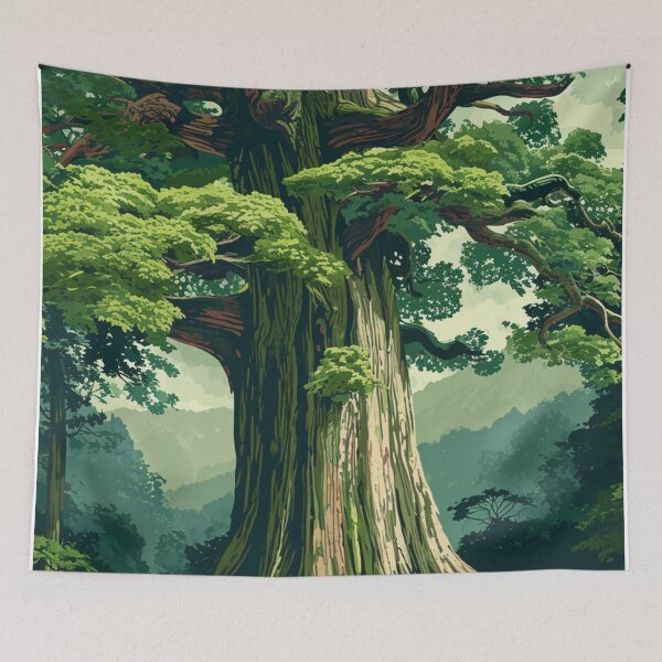 Item preview, A Vintage Travel Illustration of Yakushima National Park - Kagoshima - Japan designed and sold by GoodOldVintage.