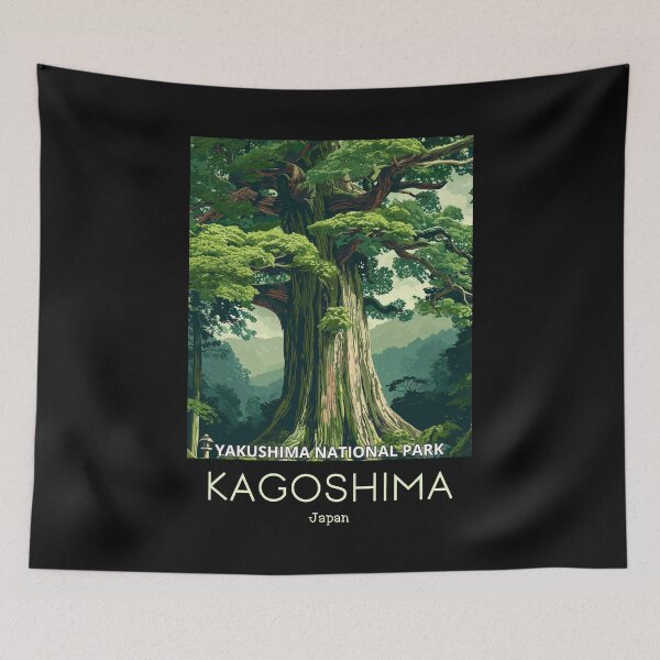 Item preview, A Vintage Travel Illustration of Yakushima National Park - Kagoshima - Japan designed and sold by GoodOldVintage.