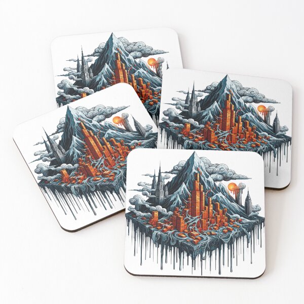 Item preview, Meltology Brick Buildings Melting Mountain designed and sold by ShepuShuki.