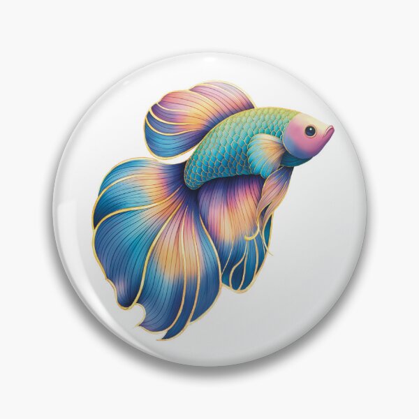 Item preview, Glittery rainbow betta fish designed and sold by FunkiFish.