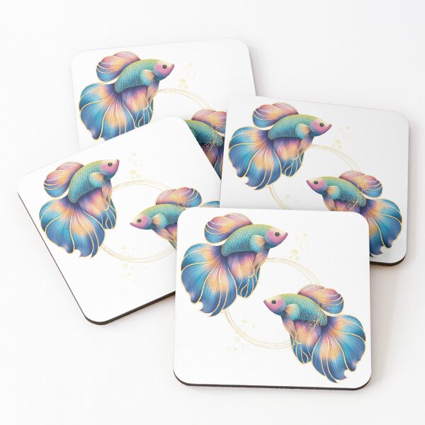 Item preview, Glittery rainbow betta fish designed and sold by FunkiFish.