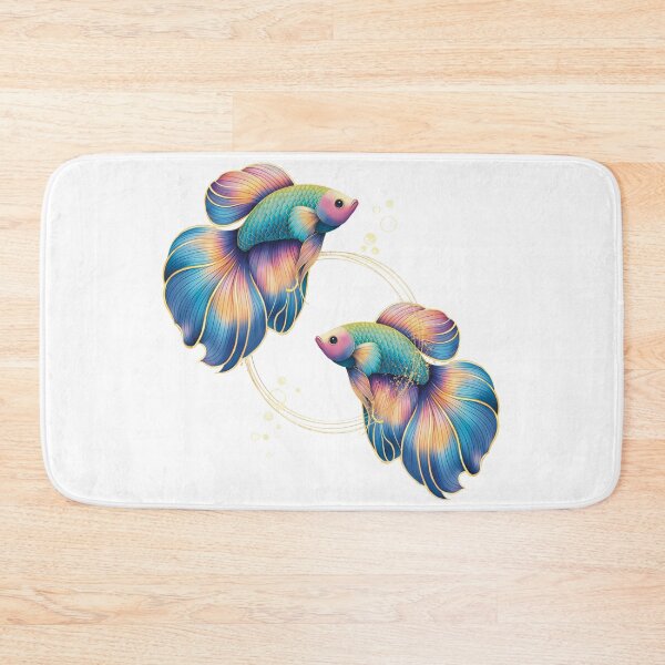 Item preview, Glittery rainbow betta fish designed and sold by FunkiFish.