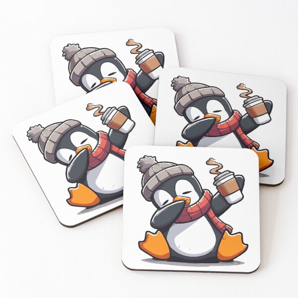 Item preview, Penguin Drinking Coffee designed and sold by Designowner.