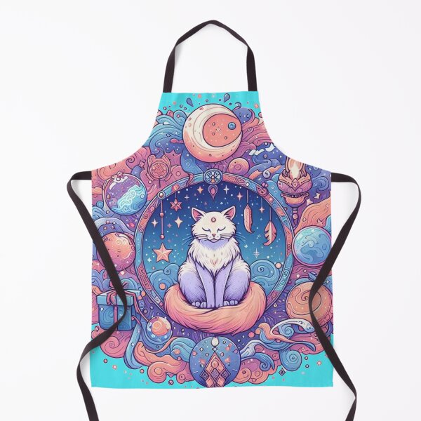 Item preview, Magical Cosmic Kitty Cat Space Rainbow Galaxy Stars Fluffy Kitten designed and sold by CoffeeIsATrip.