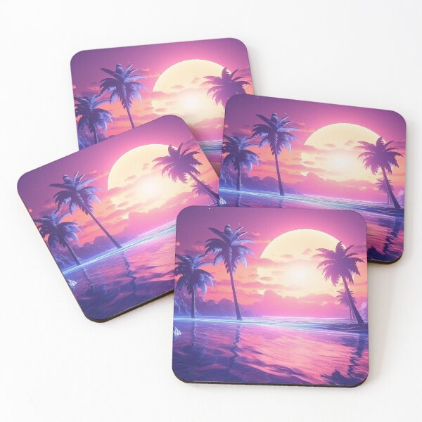 Item preview, Luminous Tropics: Neon Sunset Serenity designed and sold by Mullet Monkey.
